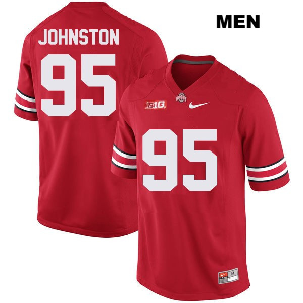 Ohio State Buckeyes Men's Cameron Johnston #95 Red Authentic Nike College NCAA Stitched Football Jersey DQ19D66PB
